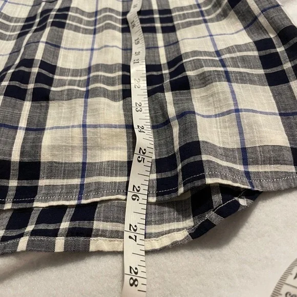 J Crew Sz S‎ 100% Cotton Plaid Preppy Work Casual Lagenlook Academia 90s Grunge - Picture 9 of 11